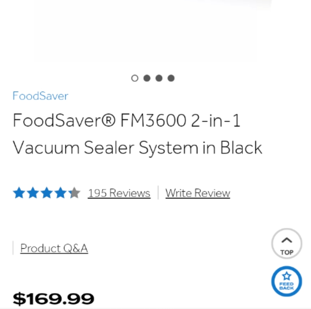 Food saver FM-3600 2 n 1 vacuum sealer system